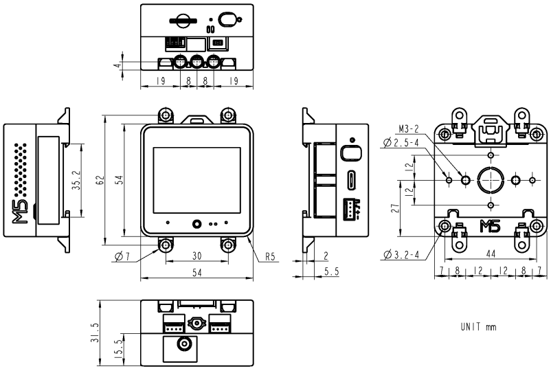 Mechanical Drawing - M5Stack StackChan Core